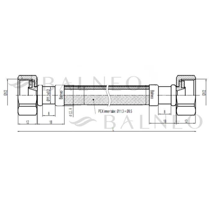 Lanksti vandens pajungimo žarna 1/2" x 1/2" - Image 2