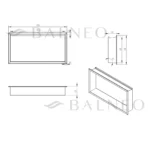 Įleidžiama sieninė lentyna Wall-Box One LED 60x30x10cm - Image 9