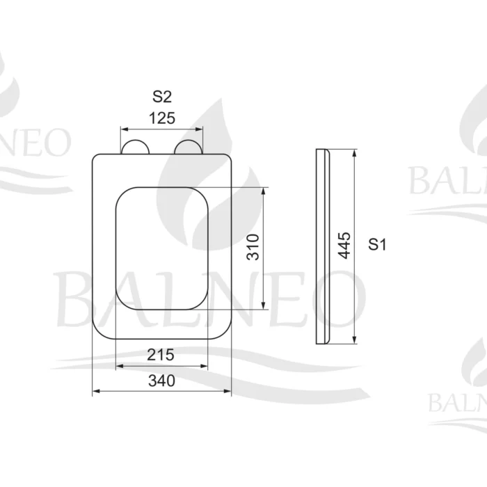 WC dangtis Balneo Luga Soft-Close Black - Image 4