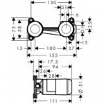 Potinkinė maišytuvos dalis Hansgrohe HG 13622180 - Image 2
