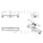 Dušo latakas montuojamas prie sienos Balneo Wall&Floor Inox - Image 7