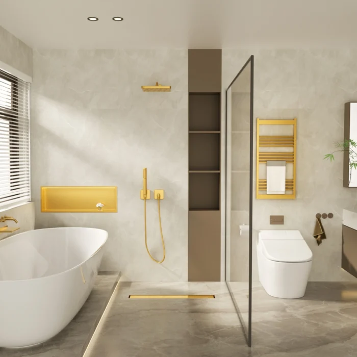 Dušo latakas Balneo Duplex Next Mirror Gold - Image 5