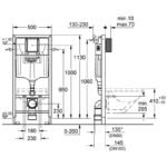 Potinkinis WC rėmas Grohe Rapid SL 4in1 su mygtuku 38813001 - Image 2