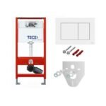 Potinkinis WC rėmas Tece Base su baltu nuleidimo mygtuku 9400000