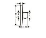 Potinkinė termostatinė dušo maišytuvo dalis Hansgrohe Ecostat E 15705000 - Image 2
