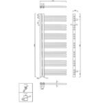 Elektrinis rankšluosčių džiovintuvas Sapho Dorlion 50x120 cm su tenu - Image 3