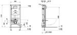 Komplektas LAUFEN PRO: Pakabinamas unitazas LAUFEN PRO Rimless (20966) su dangčiu softclose (98966) ir potinkinis rėmas INEO (20115) - Image 2