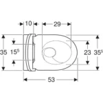 Pakabinamas unitazas Geberit Aniara TurboFlush su lėtai užsidarančiu dangčiu 504067001 - Image 2