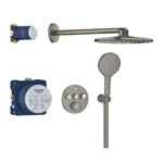 Potinkinis dušo komplektas Grohe Smartcontrol 310 3 funkcijų su potinkinė dėžute Brushed Hard Graphite