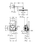 Potinkinis termostatinis dušo sistemos komplektas GROHE SmartControl Euphoria 260 - Image 2