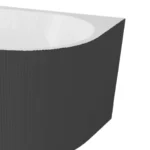 Laisvai pastatoma akrilinė gofruota vonia prie sienos Balneo Viva No Rim 160×75 cm - Image 11