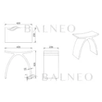 Vonios ir dušo kėdutė–staliukas Solid Surface Balneo LAVO - Image 7