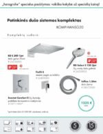 komplektas hansgrohe chromas