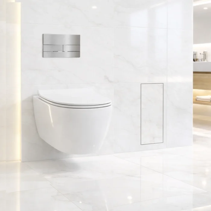 Paslėptas WC šepečio laikiklis sienoje Balneo WALL BOX BRUSH S TILES klijuojama plytelė - Image 3