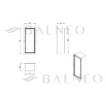 Paslėptas WC šepečio laikiklis sienoje Balneo WALL BOX BRUSH S TILES klijuojama plytelė - Image 4